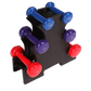 6-Piece Dumbbell Set with Storage Rack for Home Gym Training