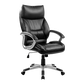 PU Leather Executive Office Chair – Ergonomic Swivel Computer Desk Chair in Black