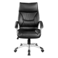 PU Leather Executive Office Chair – Ergonomic Swivel Computer Desk Chair in Black