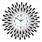 Large Modern 3D Crystal Wall Clock Luxury Art Metal Round Home Decor