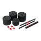 40kg Adjustable Rubber Dumbbell Set Barbell Home GYM Exercise Weights