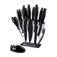 Kitchen 17 Piece Knife Set with Block and Sharpener Chef Knives