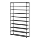 10-Tier Metal Shoe Rack Black – Large 50-Pair Shoe Storage Organiser Shelf