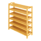6 Layers Natural Wood Bamboo Shelf Entryway Storage Shoe Rack Home Furniture