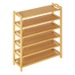 6 Layers Natural Wood Bamboo Shelf Entryway Storage Shoe Rack Home Furniture