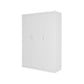 3 Door White Wardrobe – White Handles, Hanging Rail & Shelves