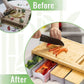 Bamboo Cutting Board Set with Graters and Containers Food Prep Station for Kitchen Organisation