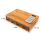 Bamboo Cutting Board Set with Graters and Containers Food Prep Station for Kitchen Organisation