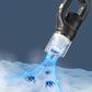 Black Portable Cordless Vacuum Cleaner - 120W, 10KPa Suction, 2000mAh Battery, Lightweight Design, with Soft Brush Attachment