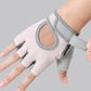 L Black Silicone Padded Workout Gloves - Non-Slip Weightlifting Gloves for Enhanced Grip and Palm Protection