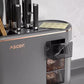 Grey All-in-One Kitchen Knife and Utensil Holder - Multi-Functional Organizer with Storage Drawers