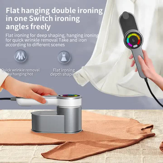 Portable Handheld Garment Steamer – Compact Clothes Iron (Grey)