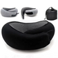 Black Velcro Tape Memory Foam U-Shaped Neck Pillow – Snail Travel Cushion for Airplane, Office Nap, and Travel – Adjustable with Magnetic Therapy Cloth