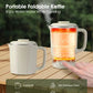 Portable Foldable Travel Electric Kettle 304 Stainless Steel – Compact Boiler (White)