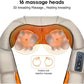 Blue Portable Kneading Neck and Shoulder Massager with Heat - Four-Button Design, USB Charging