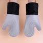 Red Spiral Pattern Silicone Oven Mitts - Heat Resistant and Non-Slip Design (1 Pair/2 PCS)