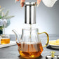 Elegant Glass Teapot with Gold Handle & Stainless Steel Infuser 600ml