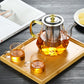 Elegant Glass Teapot with Gold Handle & Stainless Steel Infuser 600ml