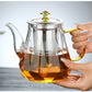 Elegant Glass Teapot with Gold Handle & Stainless Steel Infuser 600ml
