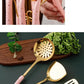 Dark Green Gold Stainless Steel Kitchen Utensil Set - 7-Piece Golden Cooking Tools with Stand