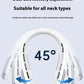 Digital Display Neck Fan - Rechargeable Portable Wearable Fan with Adjustable Speed- White 2400mAh