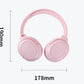 Pink Wireless Over-Ear Headphones - Bluetooth 5.0, Long Battery Life