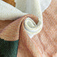 Boho Abstract Woven Blanket – 180x130cm Decorative Throw with Tassel Edges