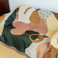 Boho Abstract Woven Blanket – 180x130cm Decorative Throw with Tassel Edges