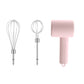 Portable Electric Egg Beater 3-Speed Dual Whisk USB-C Rechargeable – Pink
