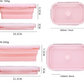 Pink Collapsible Silicone Bento Box Set – 4-Piece Food-Grade Microwave & Freezer Safe Lunch Box Set