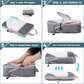 4-piece Set Grey Compression Travel Storage Bags Set, Mesh Travel Organizers for Luggage, Foldable and Space-Saving Packing Cubes