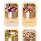 Green 3-Piece 304 Stainless Steel Food Storage Set with Leak-Proof Lids - Round Design for Fridge and Meal Prep