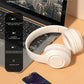 Black Wireless Headphones – 400mAh, 16H Playtime, SD Card & Aux Support