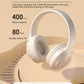 Beige Wireless Headphones - 400mAh, 16H Playtime, SD Card & Aux Support