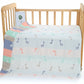 Giraffe, 6-Layer Muslin Baby Blanket - Soft Cotton Bedding for Infants and Toddlers, 110x110 cm,