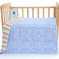 Blue Dog, 6-Layer Muslin Baby Blanket - Soft Cotton Bedding for Infants and Toddlers, 110x110cm
