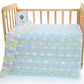 Cyan Clouds, 6-Layer Muslin Baby Blanket - Soft Cotton Bedding for Infants and Toddlers, 110x110cm