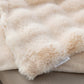 Light Blue 130*160cm Plush Toscana Rabbit Hair Throw Blanket - Soft Flannel Fleece for All Seasons, Perfect for Couch & Bed