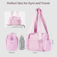 Stylish Green Mini Gym Bag & Travel Tote - Compact Duffel with Wet Pocket, Luggage Sleeve & Multiple Compartments