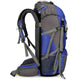 Orange 36-55L Outdoor Hiking Backpack - Durable Water Resistant Travel Bag for Trekking, Camping, and Adventure