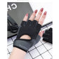 M Black 2-PCS Women's Half-Finger Fitness Gloves - Anti-Slip Breathable Gloves for Yoga, Spin Bike, and Weight Training