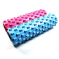 Black Solid Yoga Foam Roller 45cm -Colorful Wolf Tooth Design Muscle Relaxation Massage Stick for Fitness and Sports