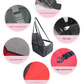 Red Portable Pet Car Seat for Dogs and Cats - Adjustable Car Seat Cover, Pet Travel Car Carrier with Safety Belt