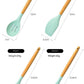 Black 12-Piece Silicone Kitchen Utensil Set with Beechwood Handles & Holder