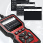 Black and Red OBD2 Scanner Car Diagnostic Tool - Engine Fault Code Reader