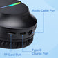 Khaki Wireless Gaming Headphones with Lights - Foldable Design, 40mm Drivers, Comfortable