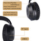 Beige Bluetooth 5.2 Headphones - Foldable, Adjustable Headband, TF Card