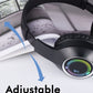 Black Bluetooth 5.2 Headphones - Foldable, Adjustable Headband, TF Card