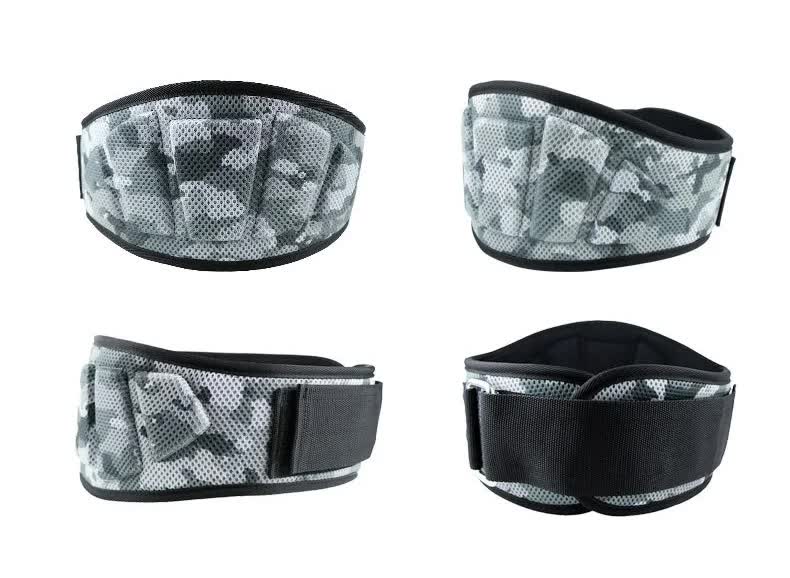 Size XS Grey Camouflage Camo Weightlifting Belt - EVA Nylon Gym Belt for Squats, Deadlifts & Lumbar Support