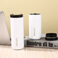 Insulated Coffee Tumbler Set 400ml & 500ml – Stainless Steel One-Touch Lid (White)